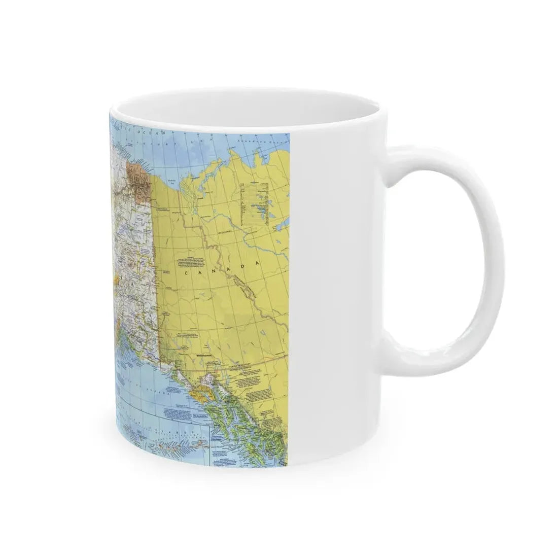 USA - Alaska (1975) (Map) White Coffee Mug - Go Mug Yourself