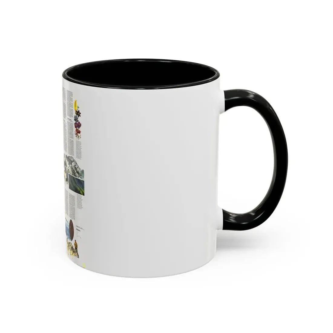 USA - Alaska, Beauty and Beasts (1975) (Map) Accent Coffee Mug - Go Mug Yourself