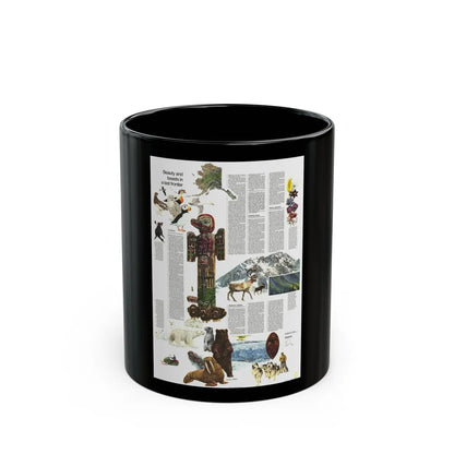 USA - Alaska, Beauty and Beasts (1975) (Map) Black Coffee Mug-11oz-Go Mug Yourself