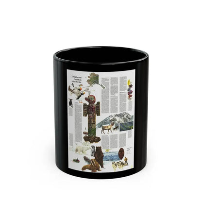 USA - Alaska, Beauty and Beasts (1975) (Map) Black Coffee Mug 11oz - Go Mug Yourself