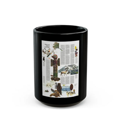 USA - Alaska, Beauty and Beasts (1975) (Map) Black Coffee Mug-15oz-Go Mug Yourself