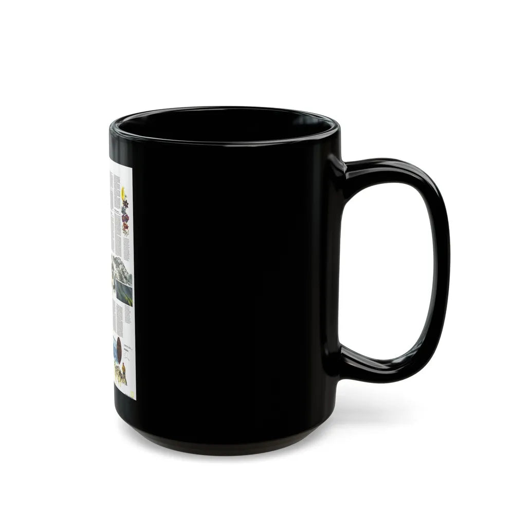 USA - Alaska, Beauty and Beasts (1975) (Map) Black Coffee Mug-Go Mug Yourself