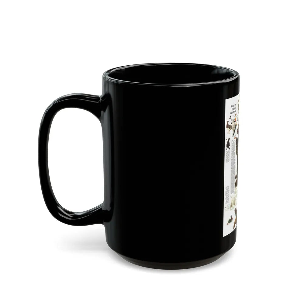 USA - Alaska, Beauty and Beasts (1975) (Map) Black Coffee Mug-Go Mug Yourself