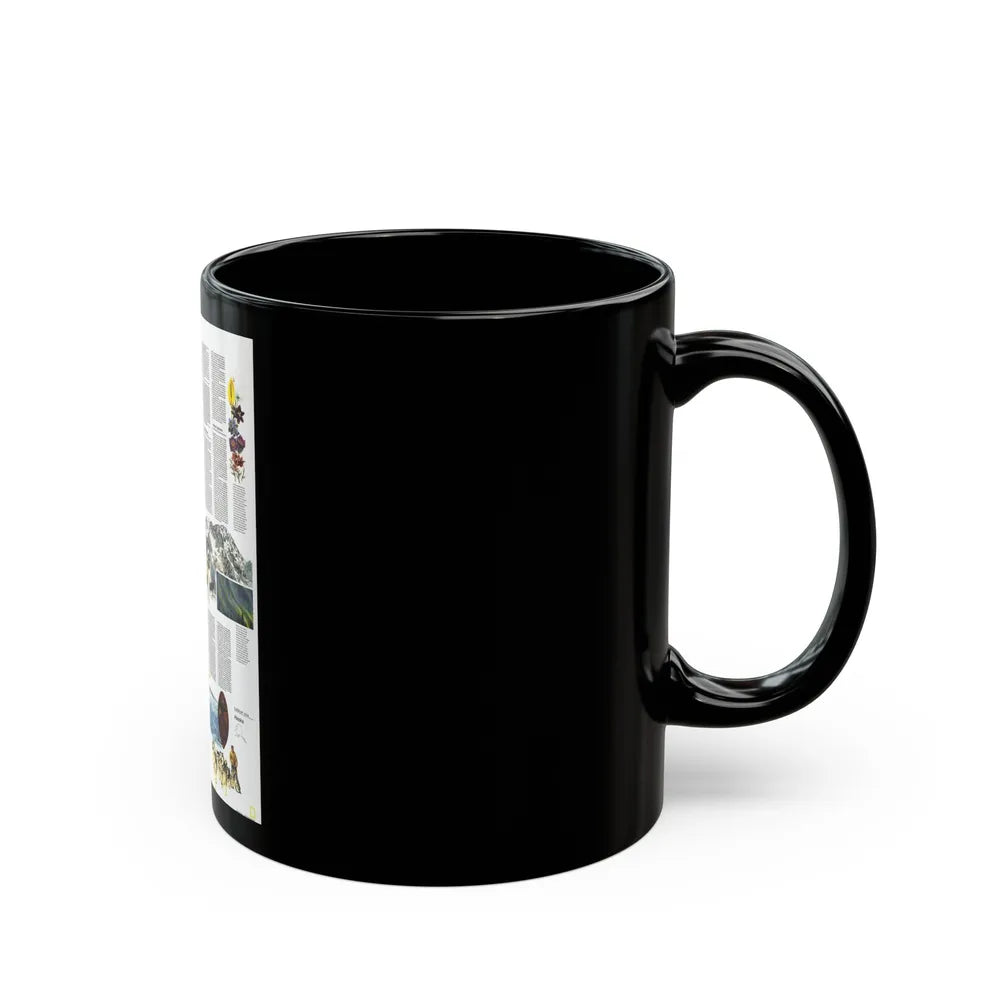 USA - Alaska, Beauty and Beasts (1975) (Map) Black Coffee Mug-Go Mug Yourself