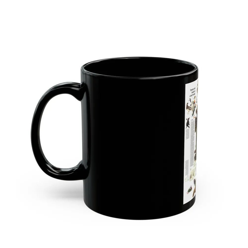 USA - Alaska, Beauty and Beasts (1975) (Map) Black Coffee Mug-Go Mug Yourself