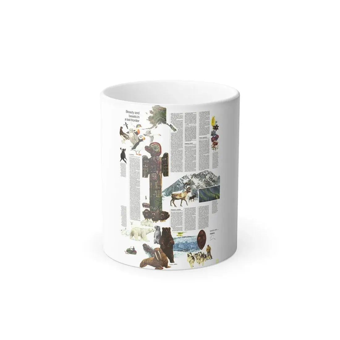 USA - Alaska, Beauty and Beasts (1975) (Map) Color Changing Mug 11oz Default Title - Go Mug Yourself