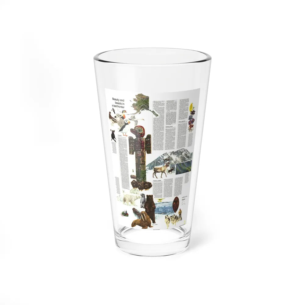 USA - Alaska, Beauty and Beasts (1975) (Map) Pint Glass 16oz-16oz-Go Mug Yourself