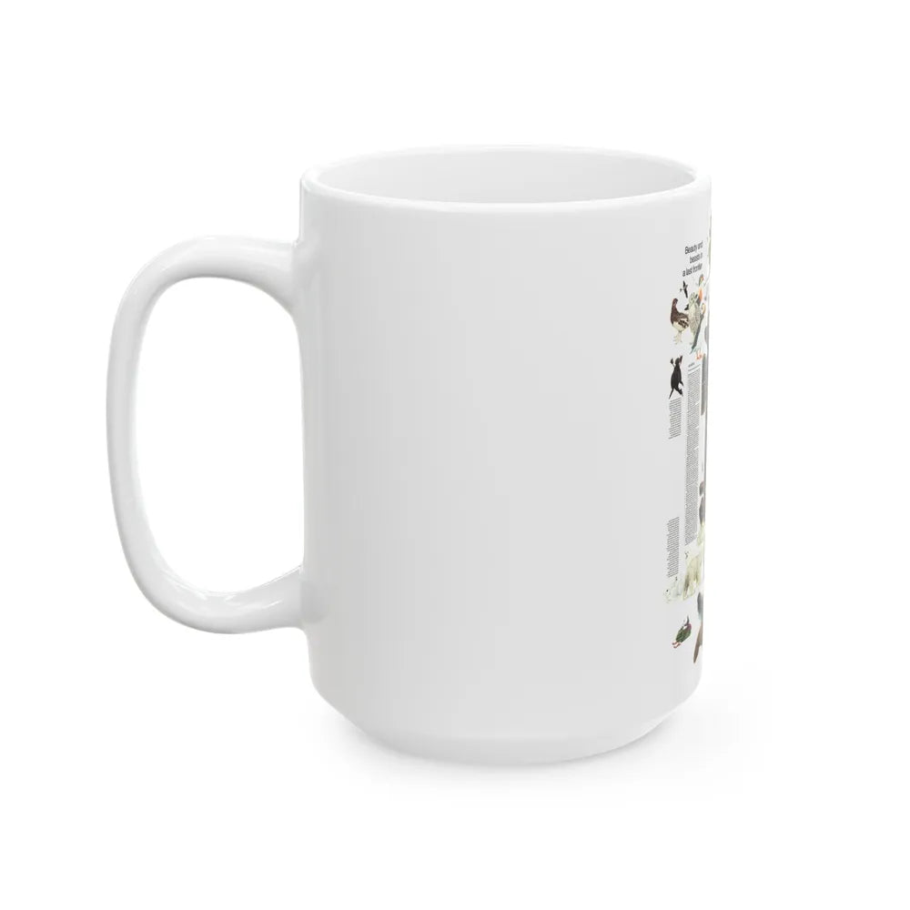 USA - Alaska, Beauty and Beasts (1975) (Map) White Coffee Mug-Go Mug Yourself