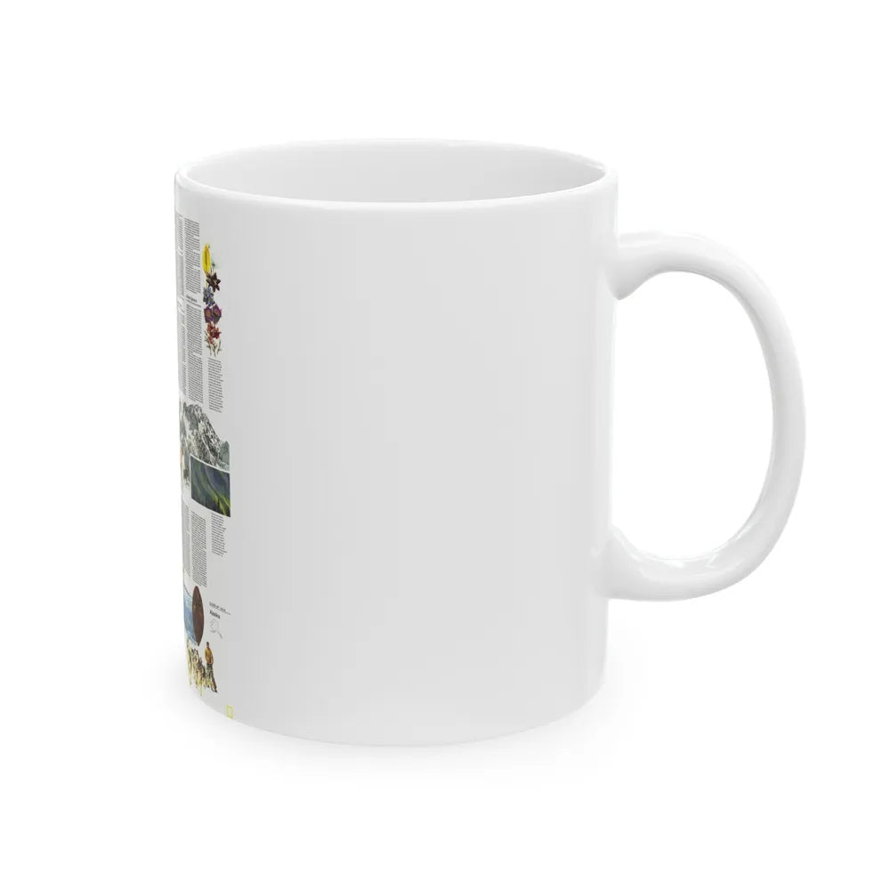 USA - Alaska, Beauty and Beasts (1975) (Map) White Coffee Mug-Go Mug Yourself