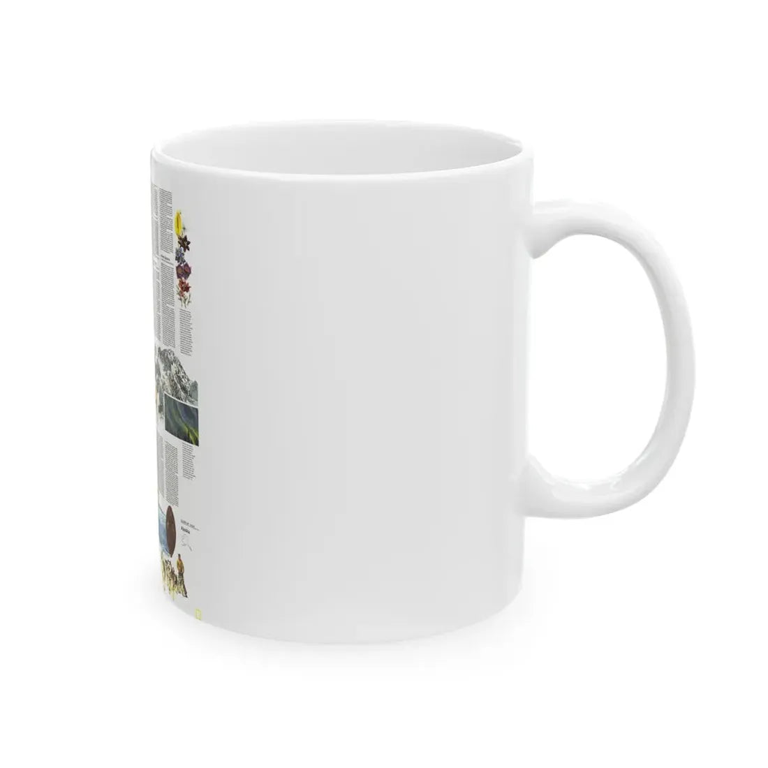 USA - Alaska, Beauty and Beasts (1975) (Map) White Coffee Mug - Go Mug Yourself