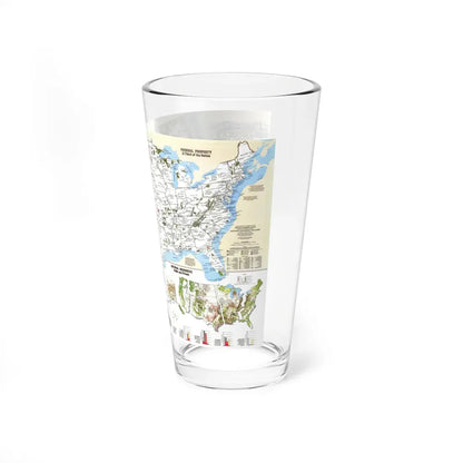 USA - America's Federal Lands (1982) (Map) Pint Glass 16oz - Go Mug Yourself
