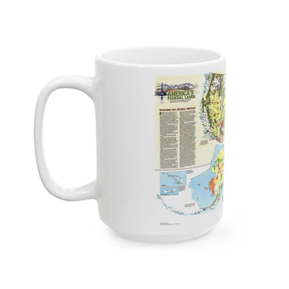 USA - America's Federal Lands (1982) (Map) White Coffee Mug - Go Mug Yourself