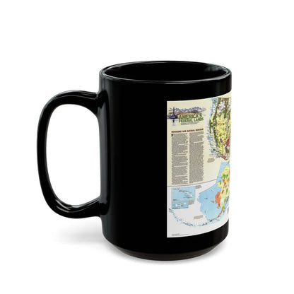 USA - America's Federal Lands (1982) (Map) Black Coffee Mug-Go Mug Yourself