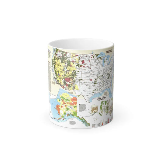 USA - America's Federal Lands (1982) (Map) Color Changing Mug 11oz-Go Mug Yourself