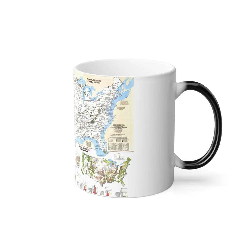 USA - America's Federal Lands (1982) (Map) Color Changing Mug 11oz-Go Mug Yourself