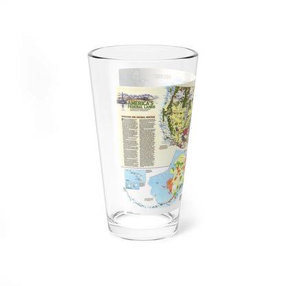 USA - America's Federal Lands (1982) (Map) Pint Glass 16oz-Go Mug Yourself