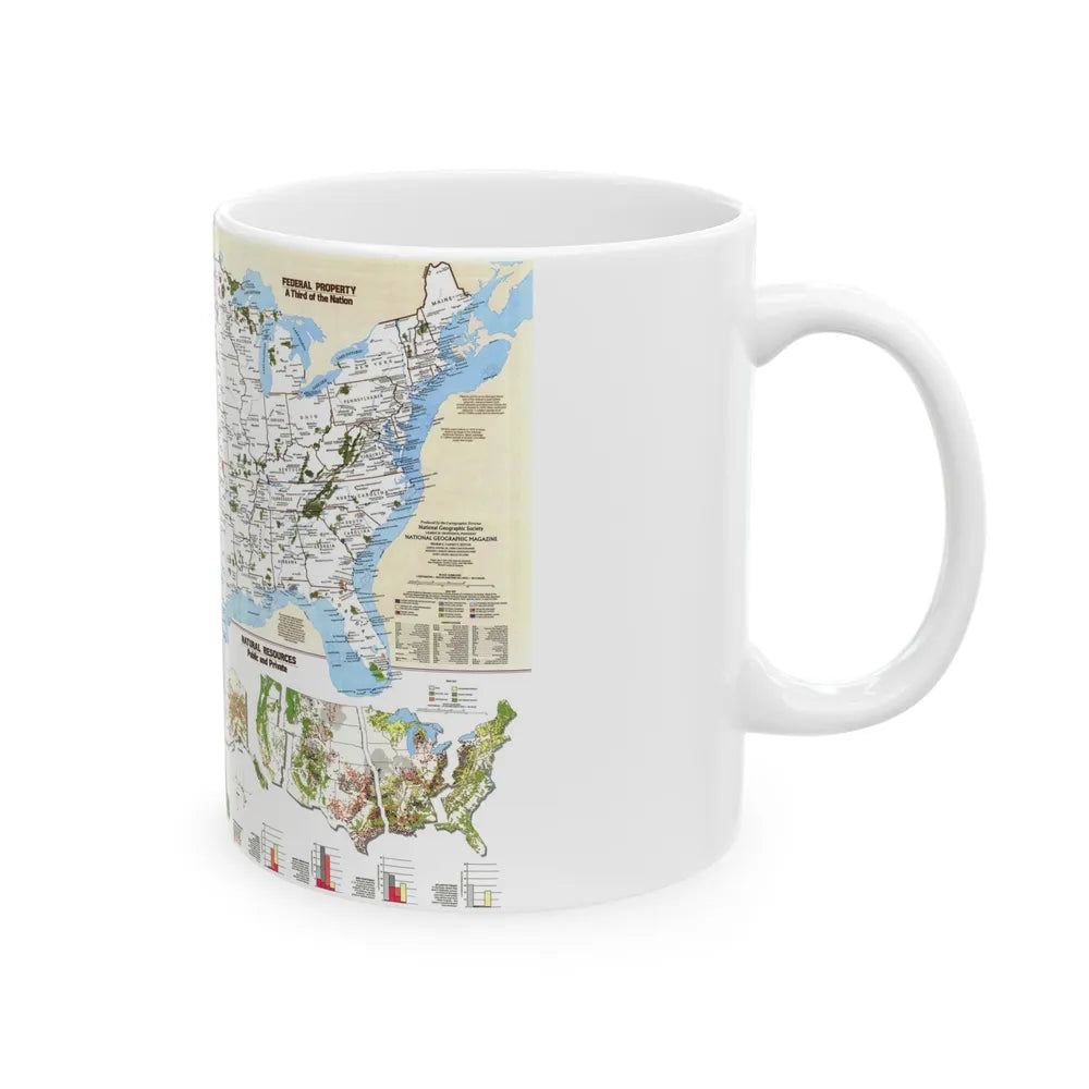 USA - America's Federal Lands (1982) (Map) White Coffee Mug-Go Mug Yourself