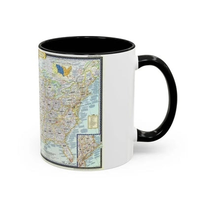 USA - An Historical Map (1953) (Map) Accent Coffee Mug - Go Mug Yourself