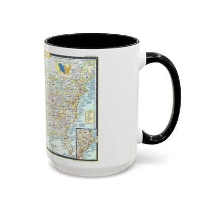 USA - An Historical Map (1953) (Map) Accent Coffee Mug - Go Mug Yourself