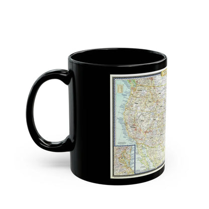 USA - An Historical Map (1953) (Map) Black Coffee Mug-Go Mug Yourself