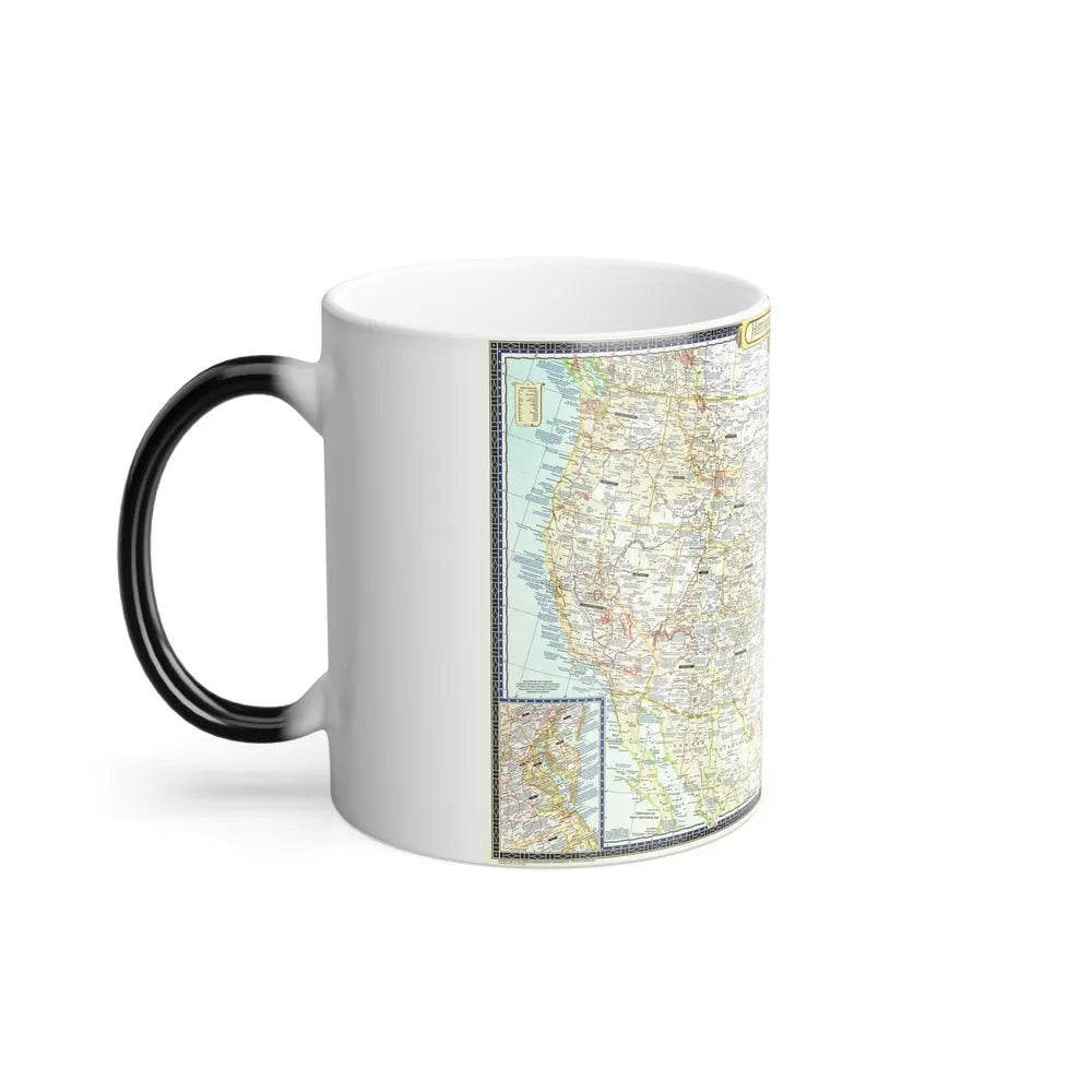 USA - An Historical Map (1953) (Map) Color Changing Mug 11oz-Go Mug Yourself