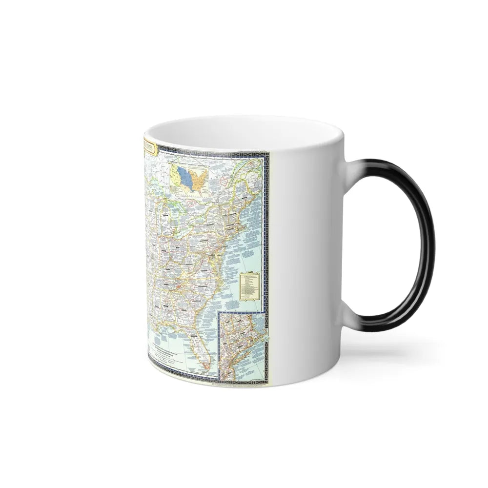 USA - An Historical Map (1953) (Map) Color Changing Mug 11oz-Go Mug Yourself