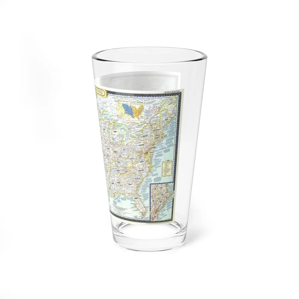 USA - An Historical Map (1953) (Map) Pint Glass 16oz-Go Mug Yourself