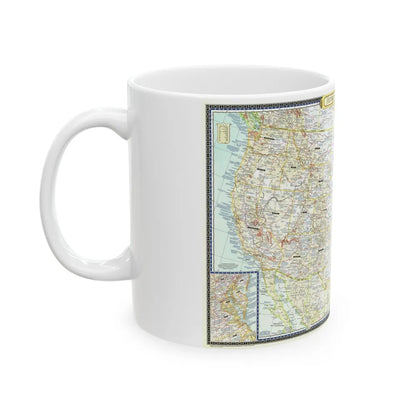 USA - An Historical Map (1953) (Map) White Coffee Mug-Go Mug Yourself