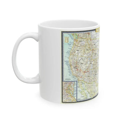 USA - An Historical Map (1953) (Map) White Coffee Mug - Go Mug Yourself