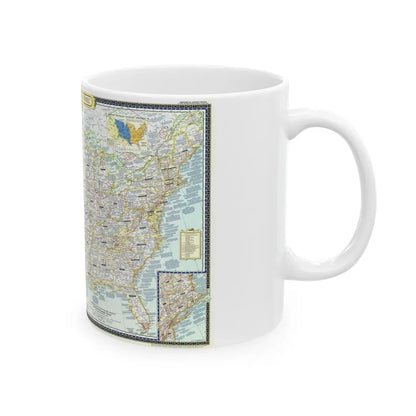 USA - An Historical Map (1953) (Map) White Coffee Mug - Go Mug Yourself