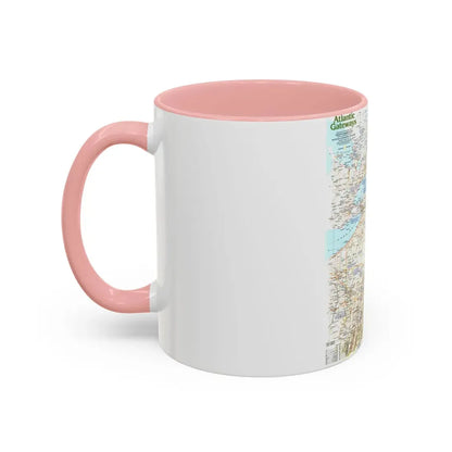 USA - Atlantic Gateways 1 (1983) (Map) Accent Coffee Mug - Go Mug Yourself