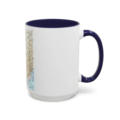 USA - Atlantic Gateways 1 (1983) (Map) Accent Coffee Mug - Go Mug Yourself