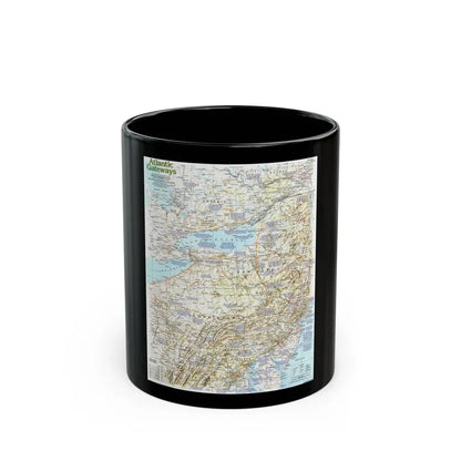USA - Atlantic Gateways 1 (1983) (Map) Black Coffee Mug 11oz - Go Mug Yourself