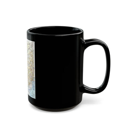 USA - Atlantic Gateways 1 (1983) (Map) Black Coffee Mug-Go Mug Yourself