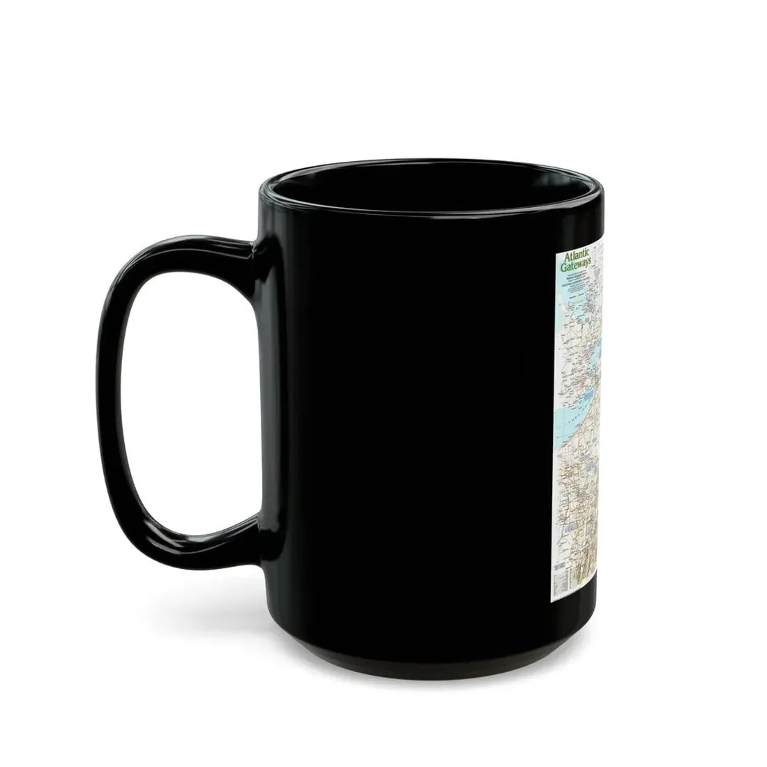 USA - Atlantic Gateways 1 (1983) (Map) Black Coffee Mug - Go Mug Yourself
