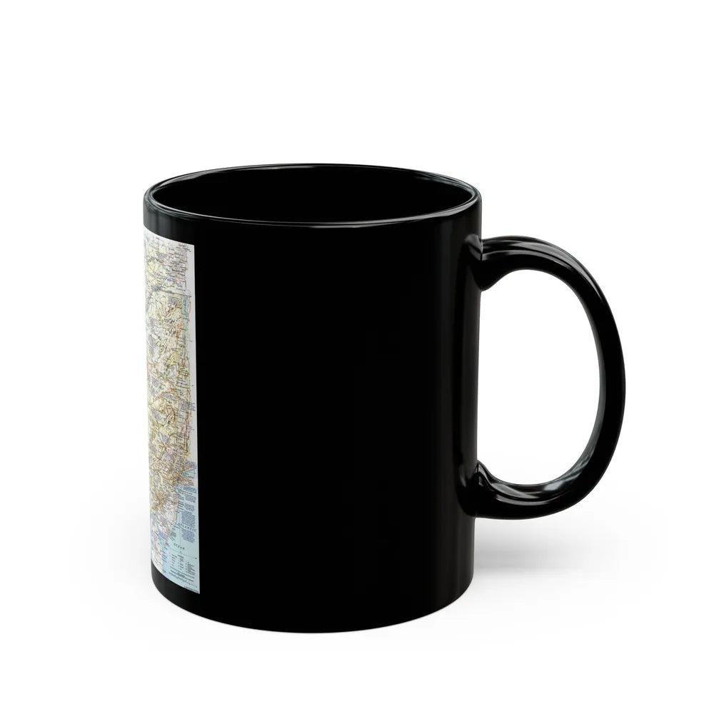 USA - Atlantic Gateways 1 (1983) (Map) Black Coffee Mug-Go Mug Yourself