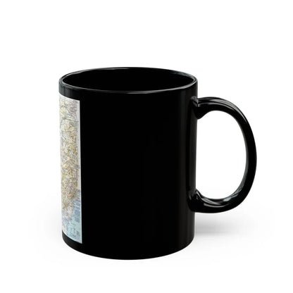 USA - Atlantic Gateways 1 (1983) (Map) Black Coffee Mug-Go Mug Yourself