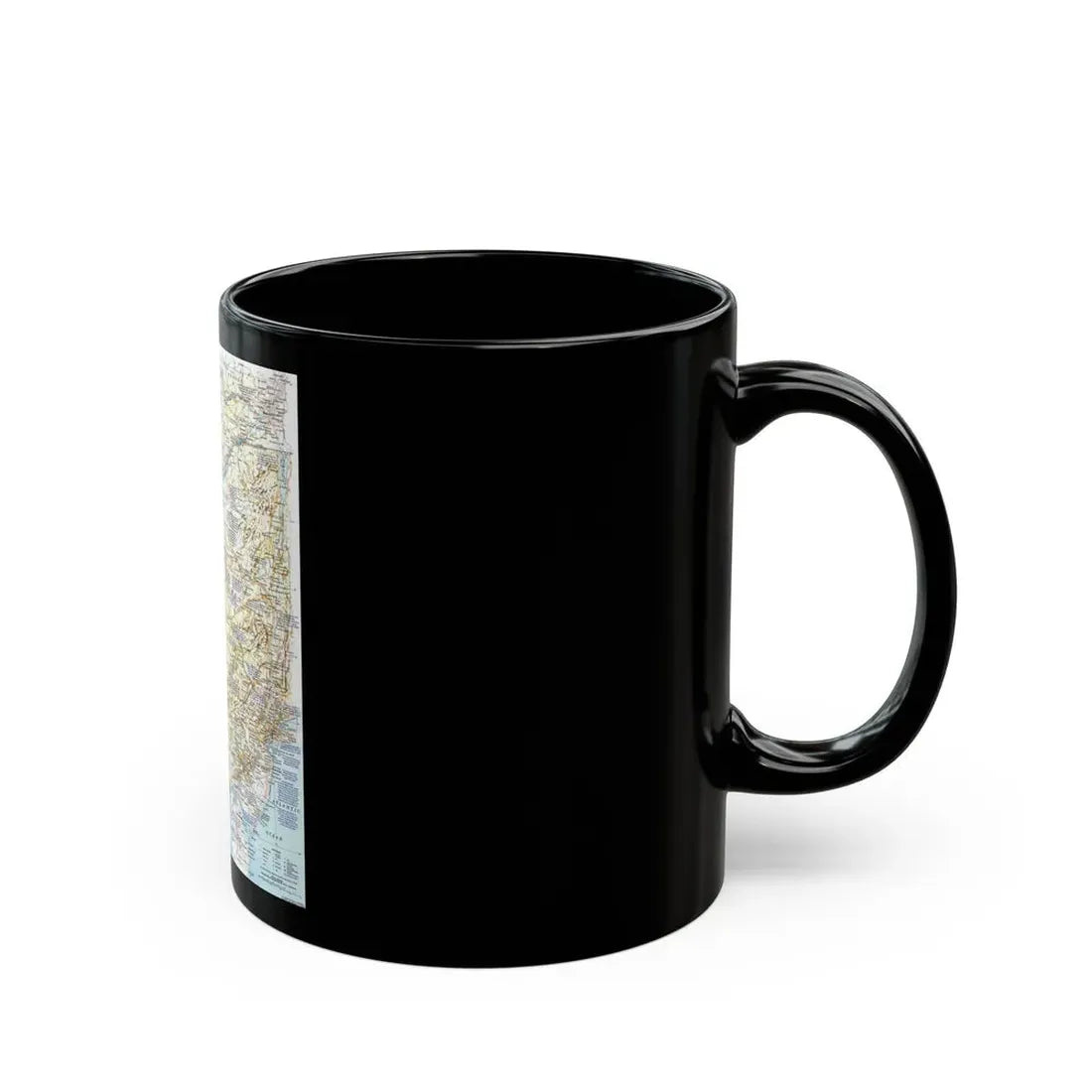 USA - Atlantic Gateways 1 (1983) (Map) Black Coffee Mug - Go Mug Yourself