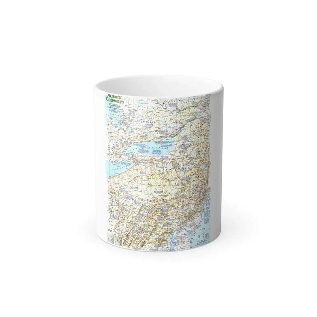 USA - Atlantic Gateways 1 (1983) (Map) Color Changing Mug 11oz Default Title - Go Mug Yourself