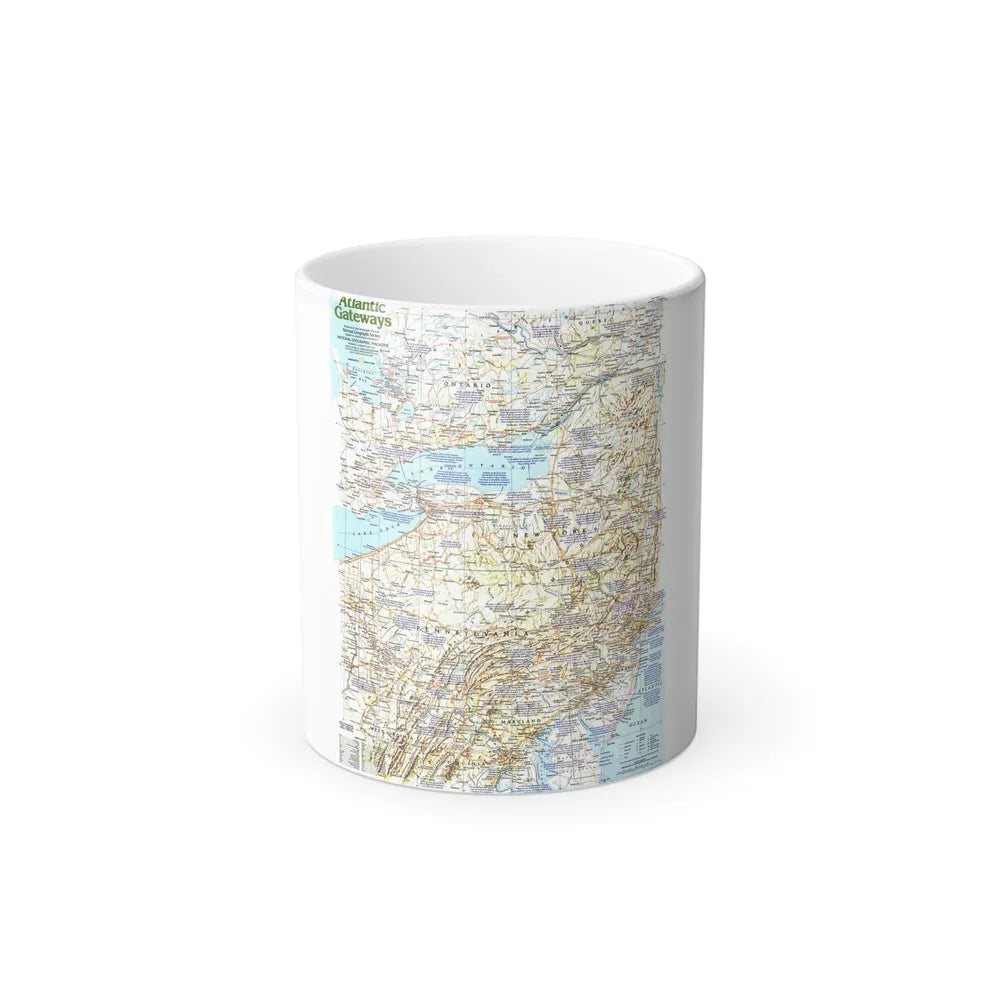 USA - Atlantic Gateways 1 (1983) (Map) Color Changing Mug 11oz-Go Mug Yourself