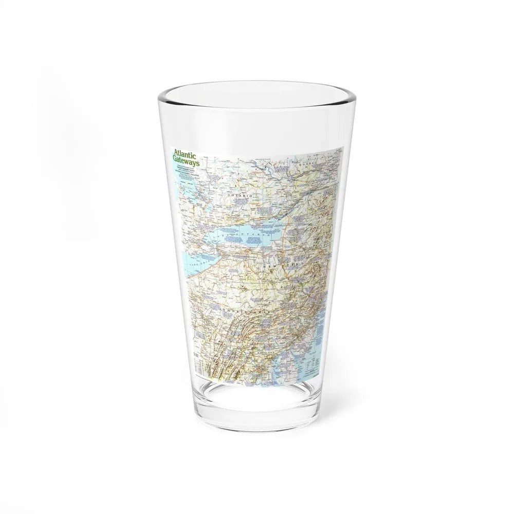 USA - Atlantic Gateways 1 (1983) (Map) Pint Glass 16oz-16oz-Go Mug Yourself