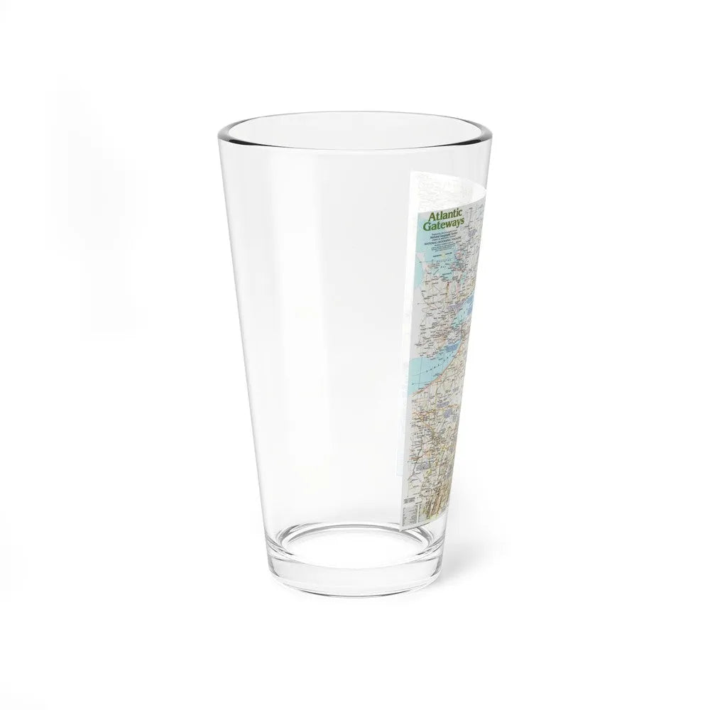 USA - Atlantic Gateways 1 (1983) (Map) Pint Glass 16oz-Go Mug Yourself