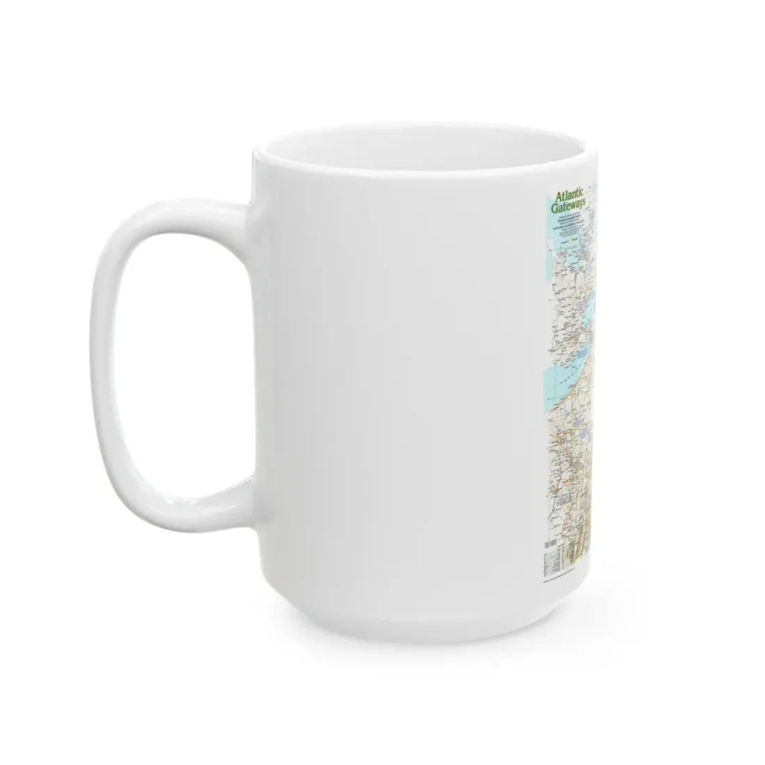 USA - Atlantic Gateways 1 (1983) (Map) White Coffee Mug - Go Mug Yourself