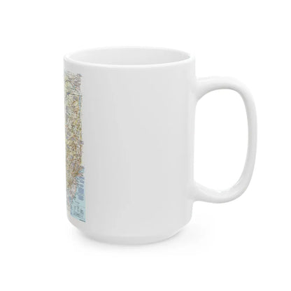 USA - Atlantic Gateways 1 (1983) (Map) White Coffee Mug-Go Mug Yourself