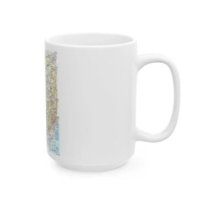 USA - Atlantic Gateways 1 (1983) (Map) White Coffee Mug - Go Mug Yourself