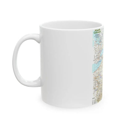 USA - Atlantic Gateways 1 (1983) (Map) White Coffee Mug-Go Mug Yourself