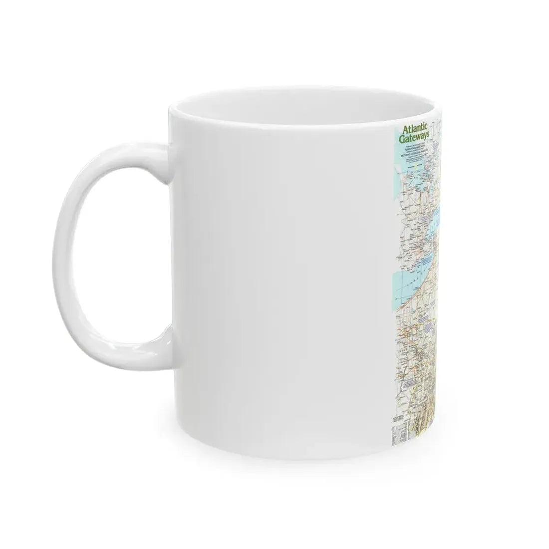 USA - Atlantic Gateways 1 (1983) (Map) White Coffee Mug - Go Mug Yourself