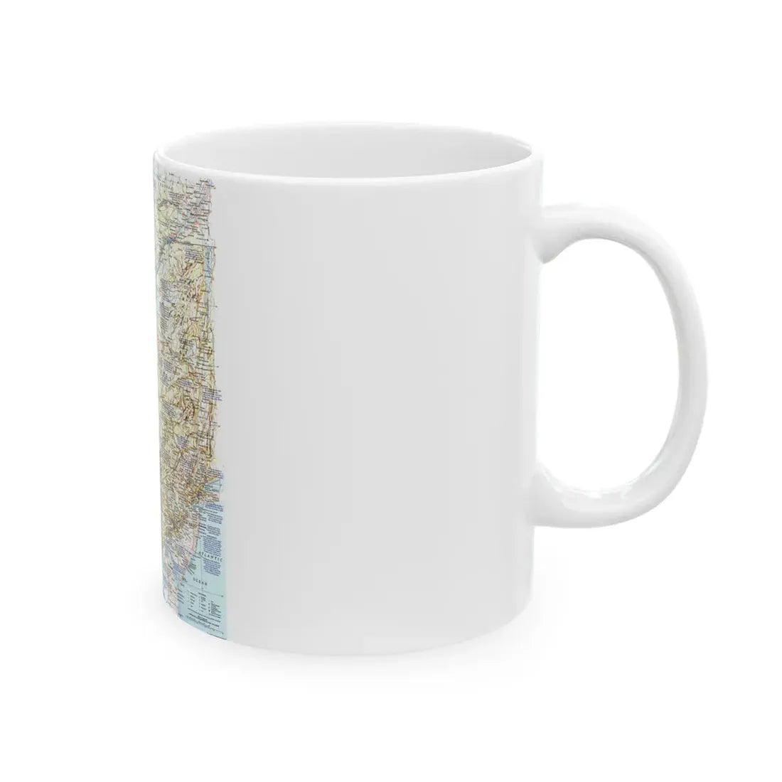 USA - Atlantic Gateways 1 (1983) (Map) White Coffee Mug - Go Mug Yourself