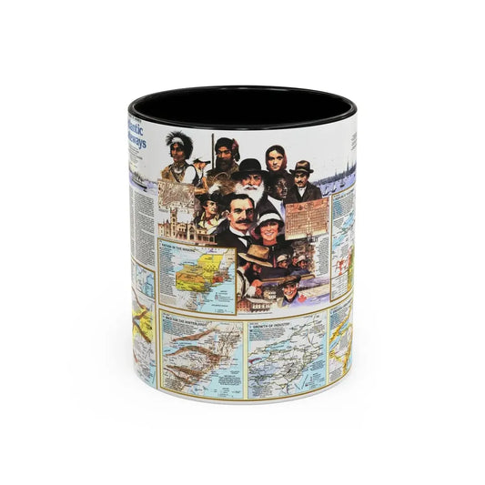USA - Atlantic Gateways 2 (1983) (Map) Accent Coffee Mug 11oz Black - Go Mug Yourself