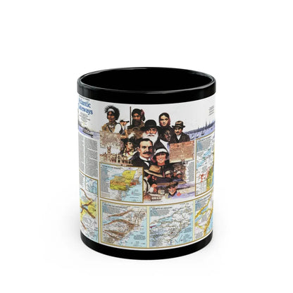 USA - Atlantic Gateways 2 (1983) (Map) Black Coffee Mug-11oz-Go Mug Yourself